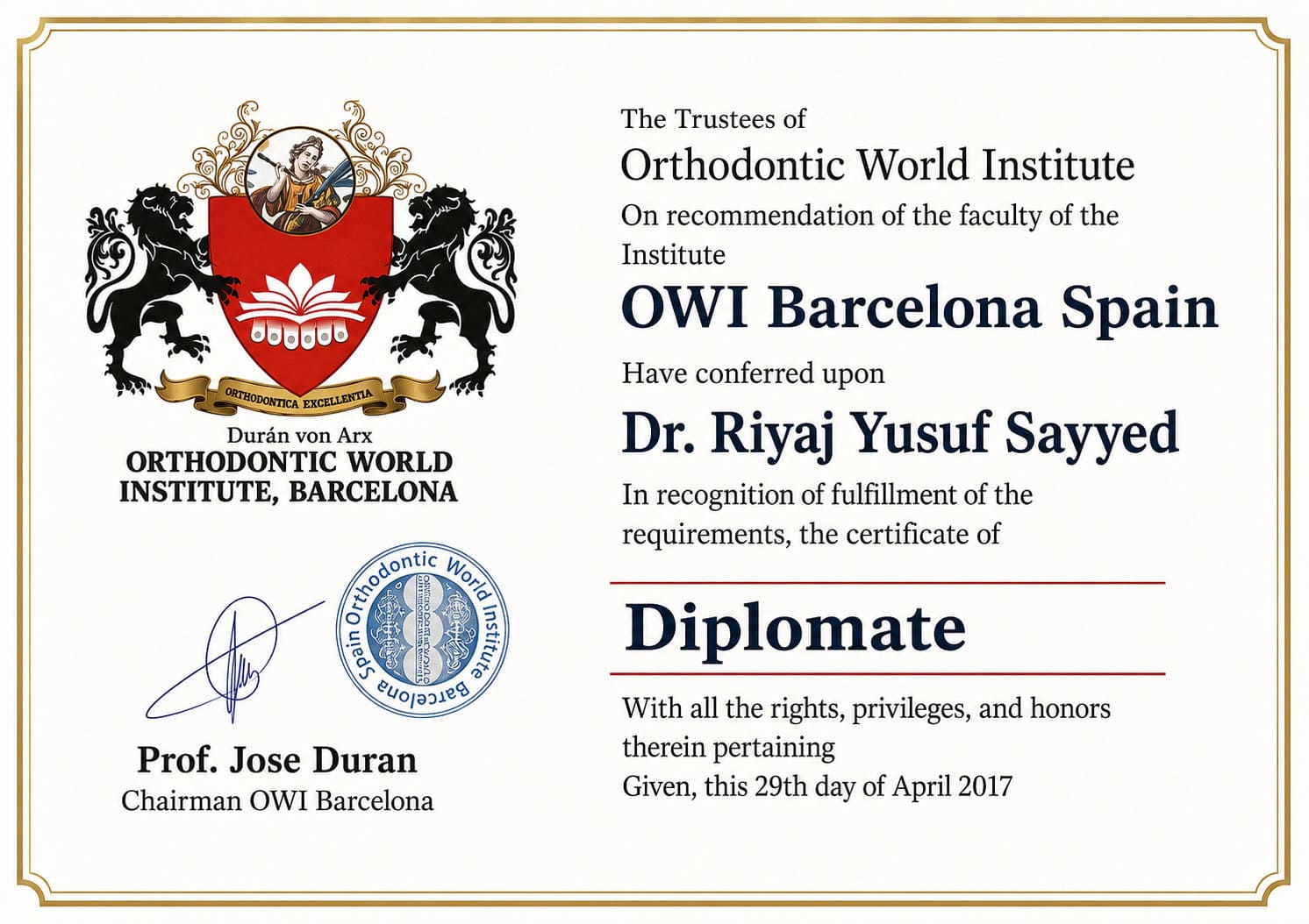 Doctor Certificate 1
